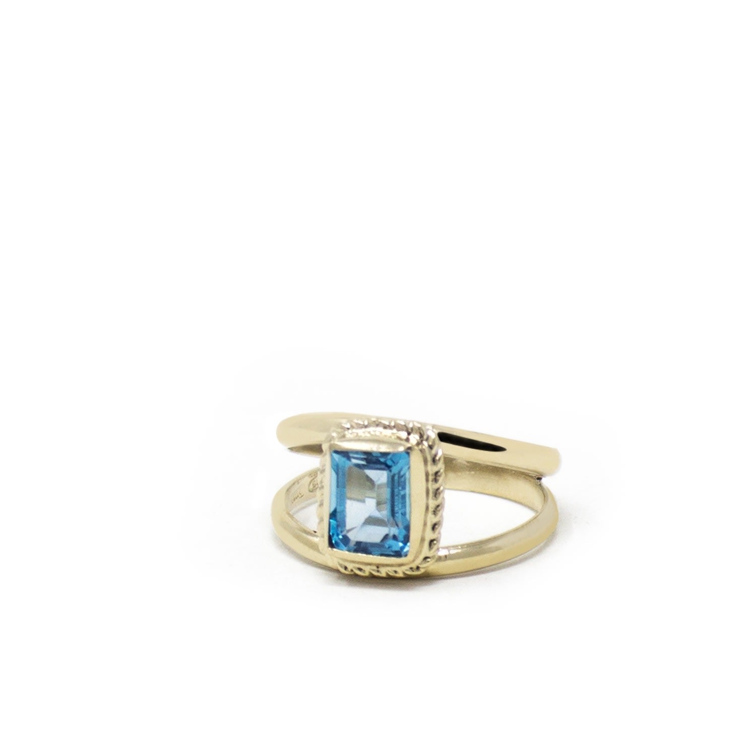 Luccichio Gold Vermeil Blue Topaz Stacking Ring
