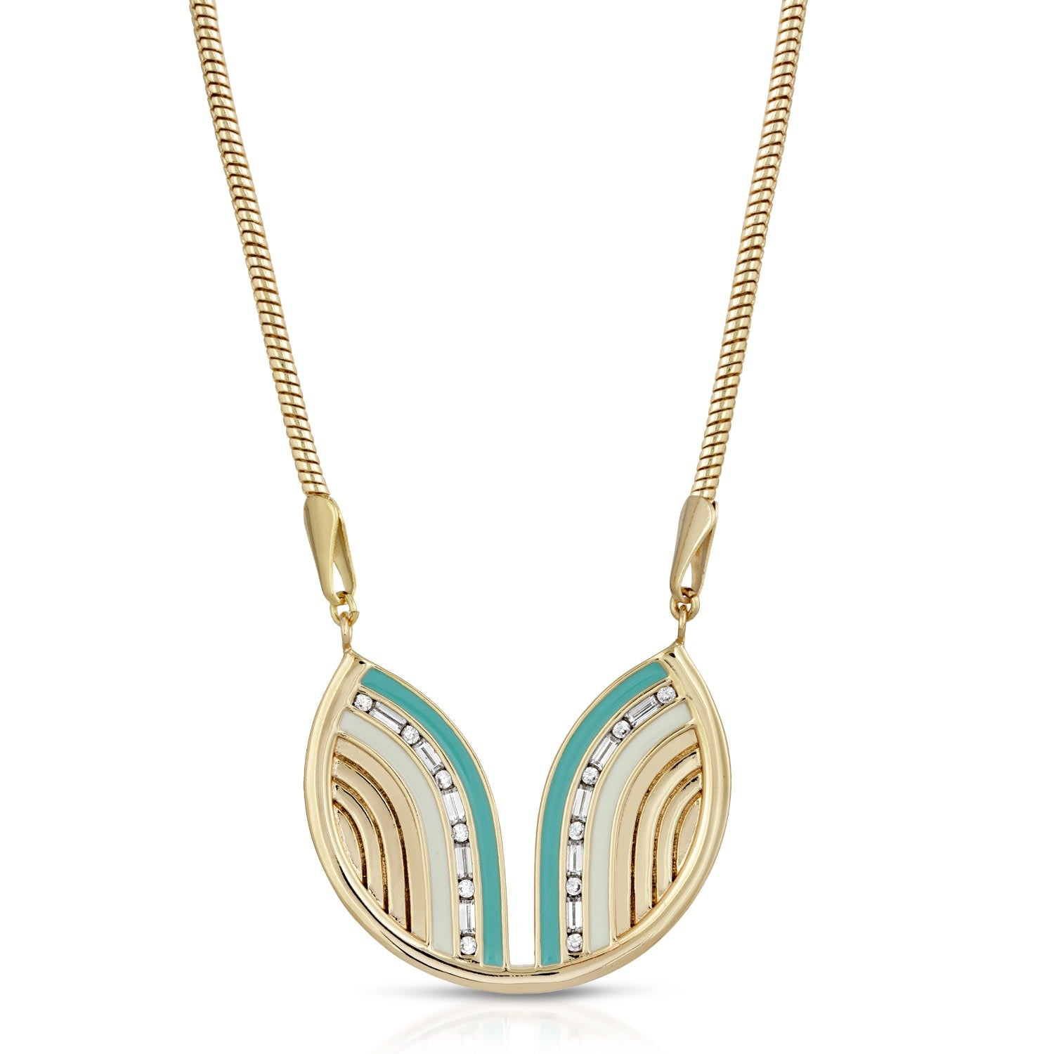 South Beach Necklace Turquoise & White
