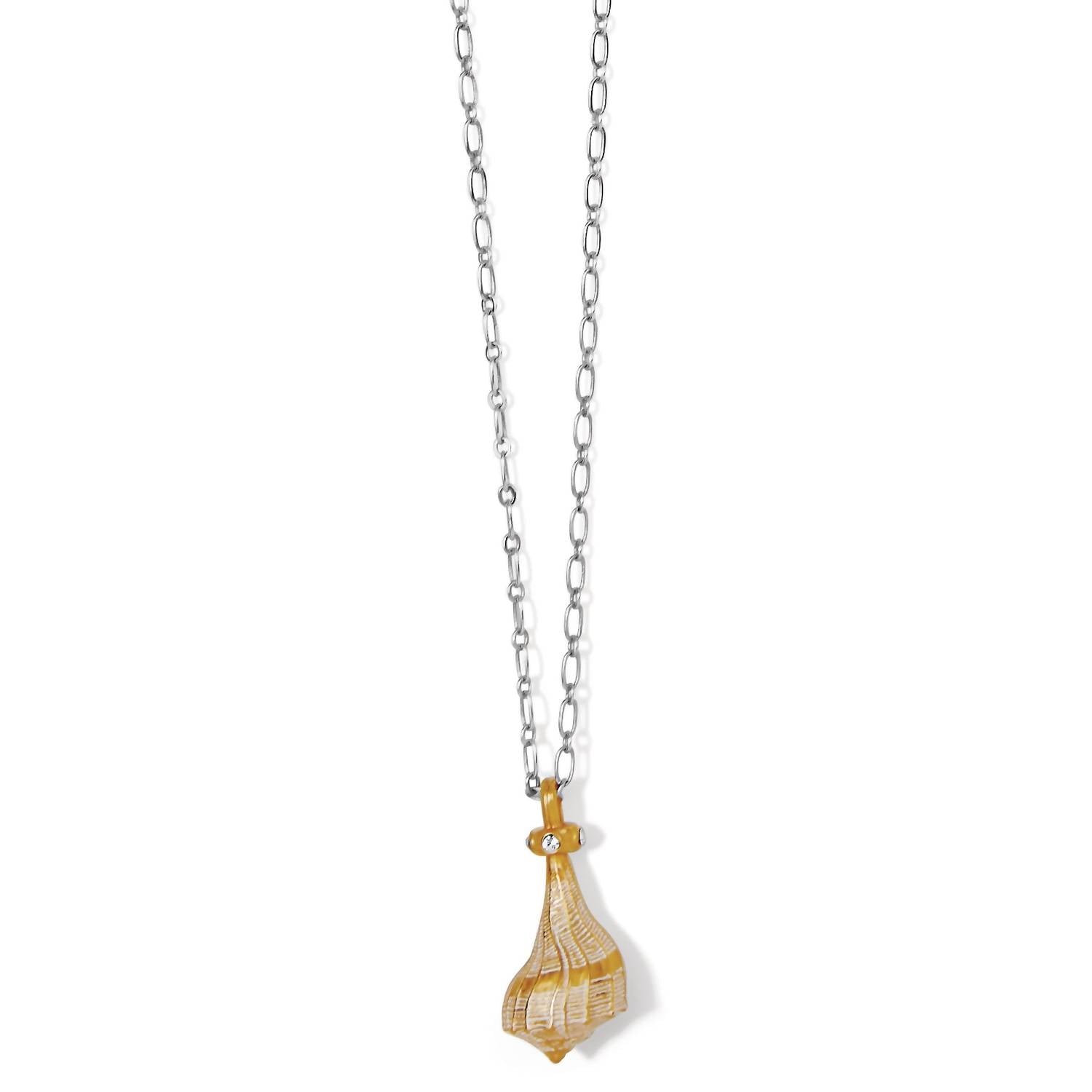 Women's Lightening Whelk Shell Necklace In Gold