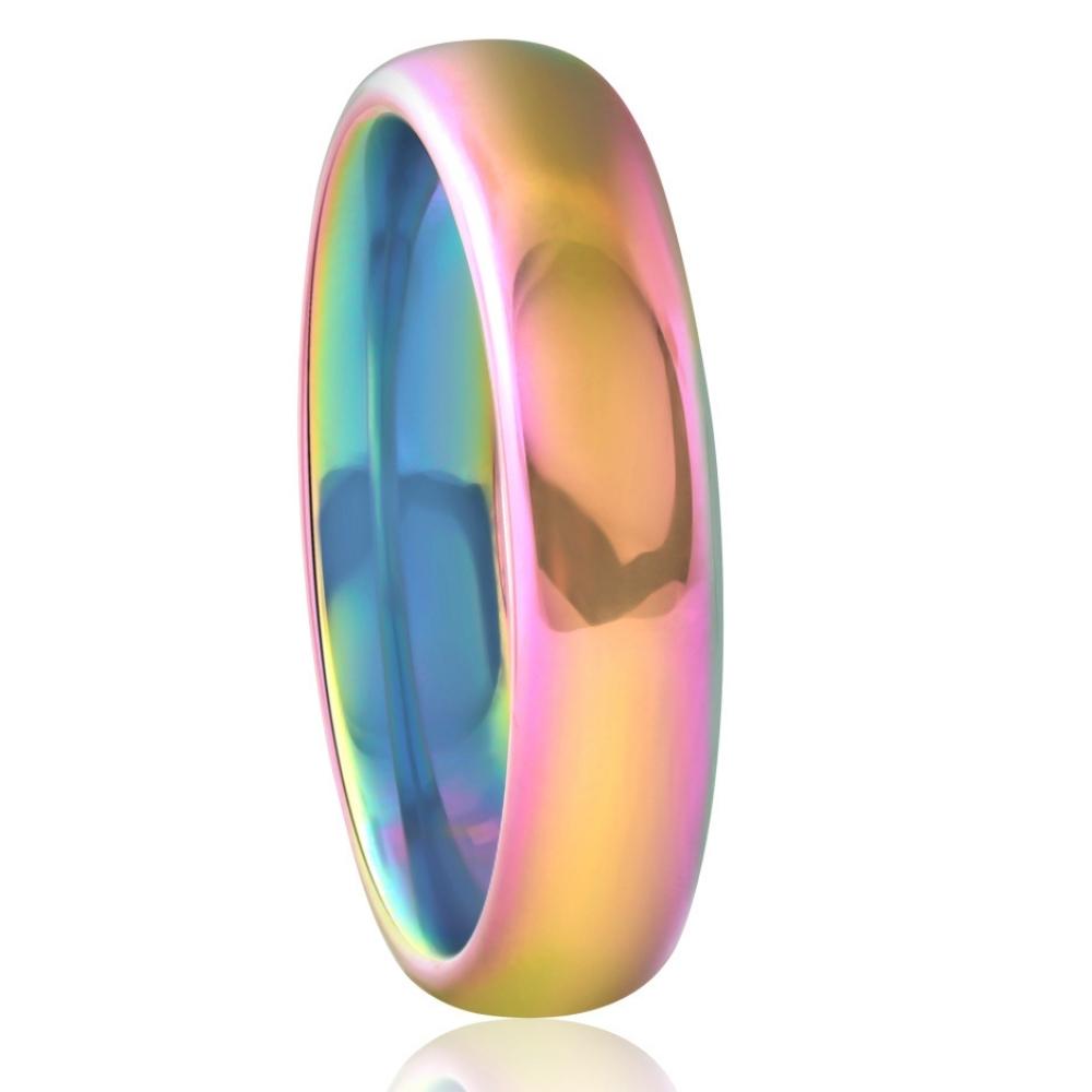 Multi Color 5mm Comfort Fit Tungsten Ring Wedding Band