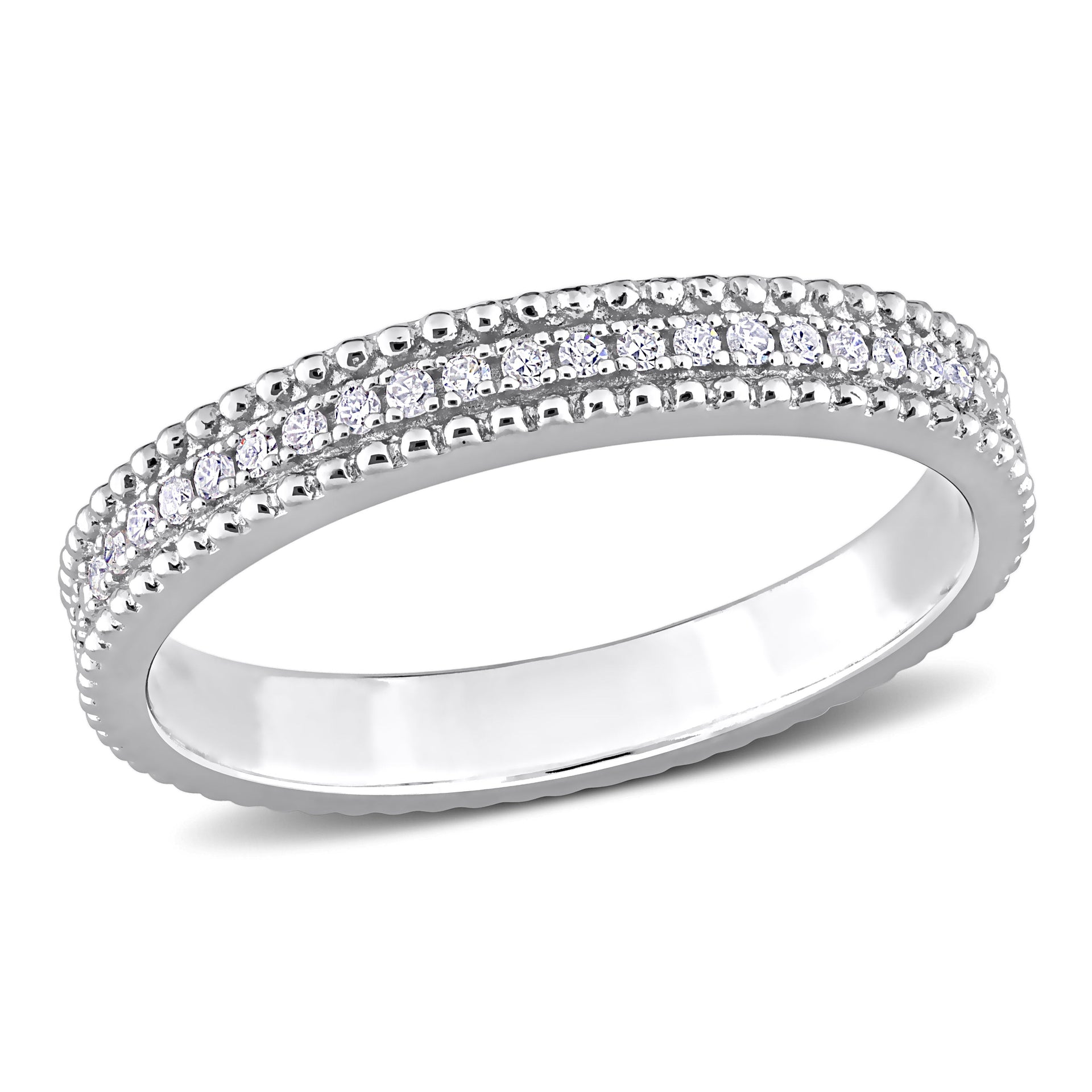 1/10ct TDW Diamond Eternity Ring in Sterling Silver
