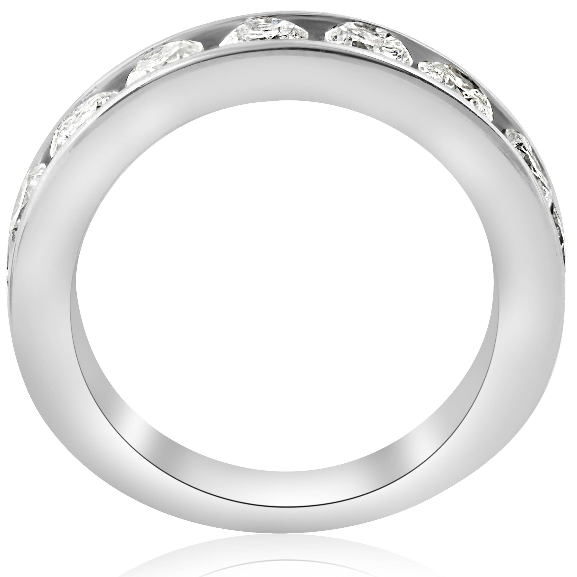 1 1/2 CT Diamond 14K White Gold Wedding Ring