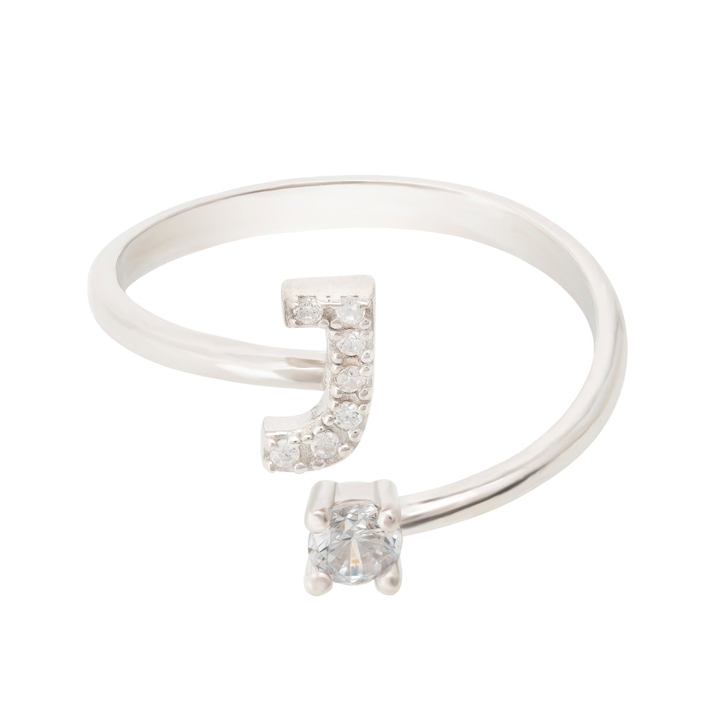 Initial Ring Silver J