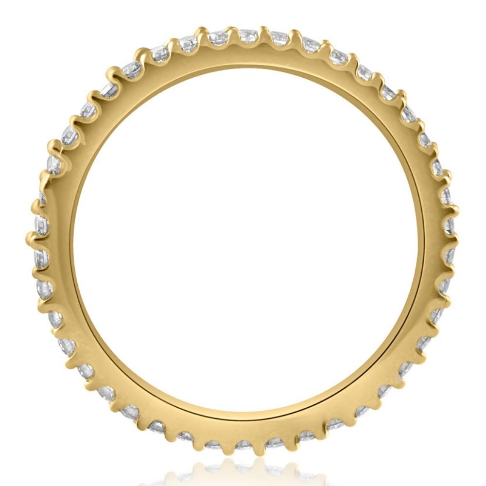1/2 ct Diamond Eternity Ring Prong Stackable Wedding Band 14k Yellow Gold