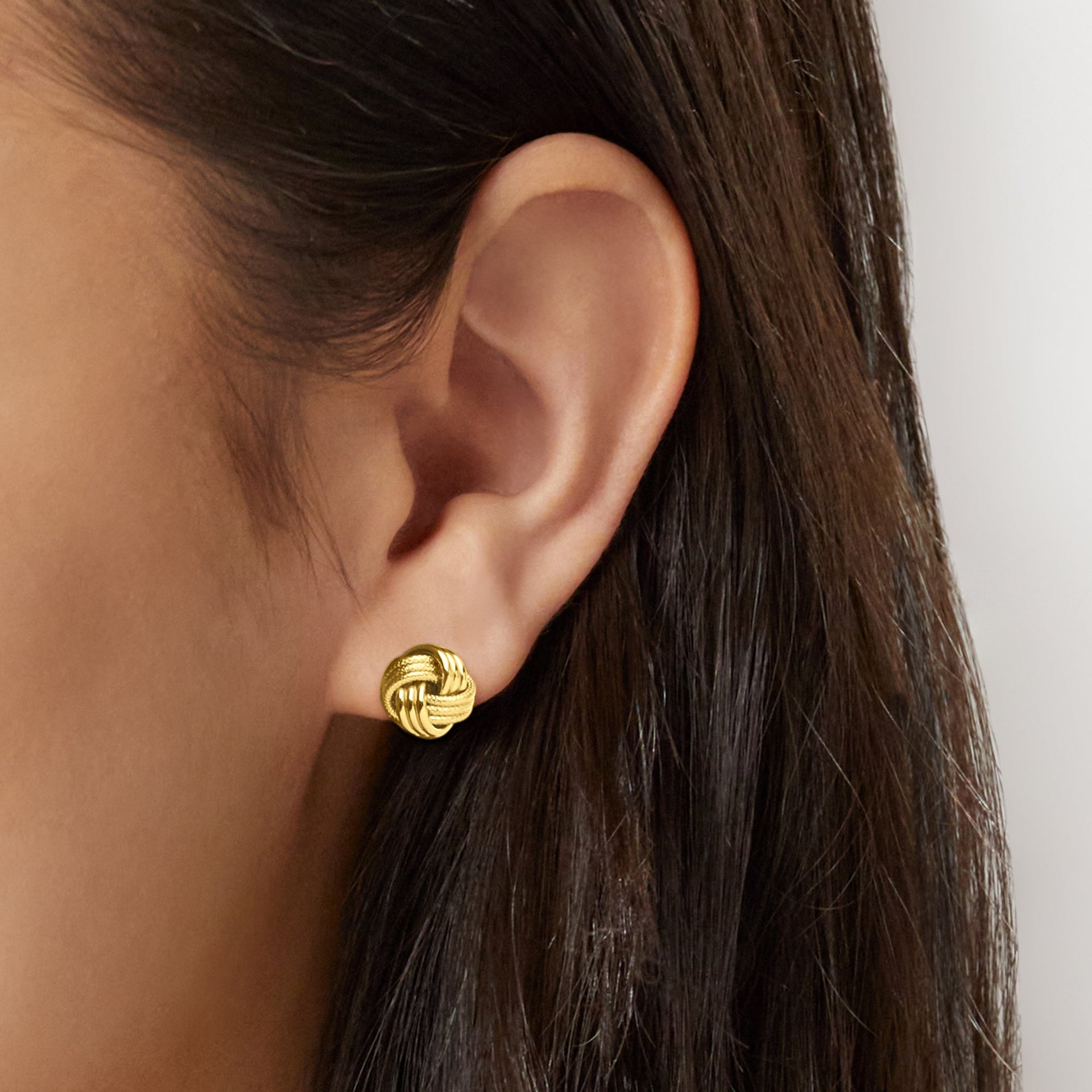 Italian 10kt Yellow Gold Love Knot Earrings