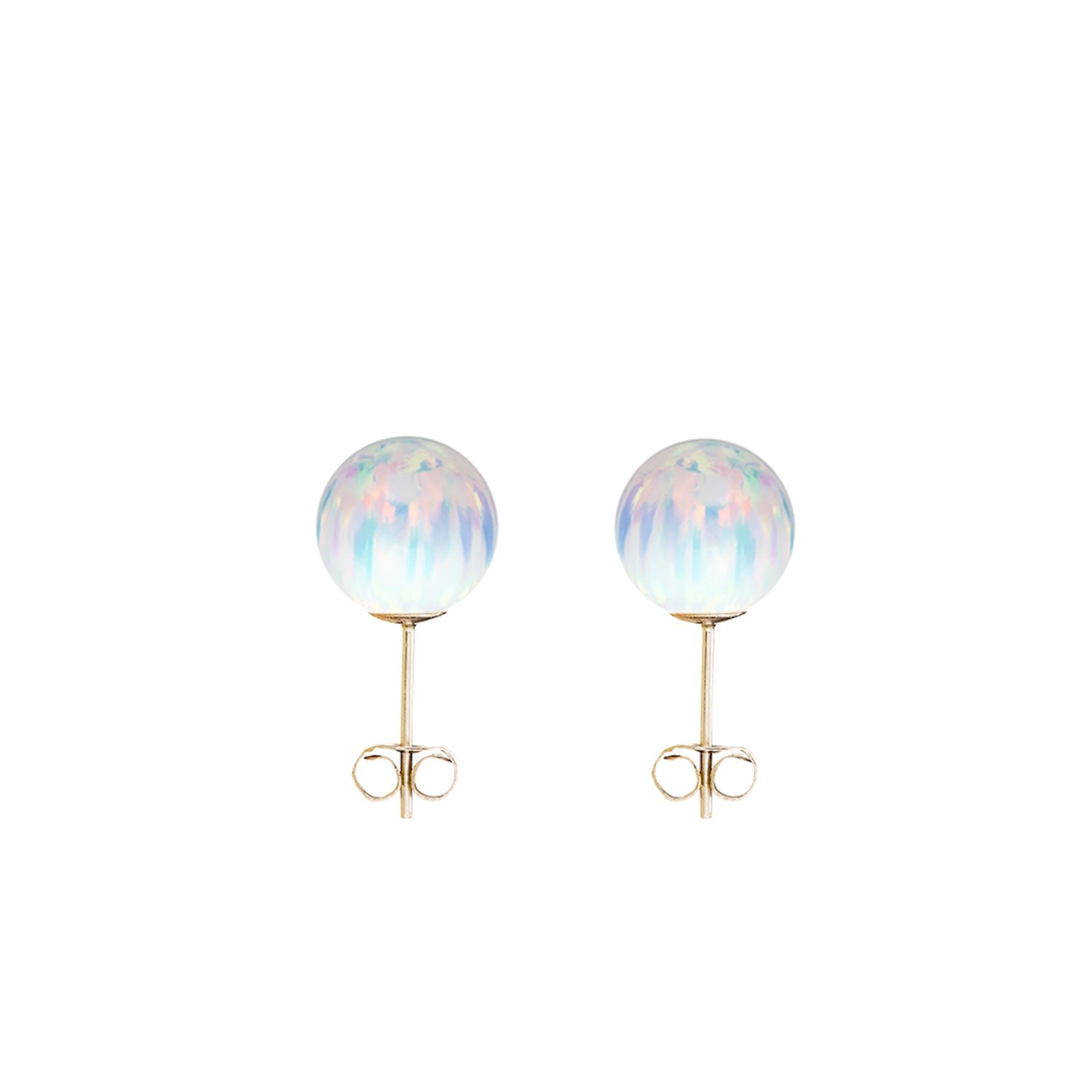 Ice Opal Stud Earrings - Gold