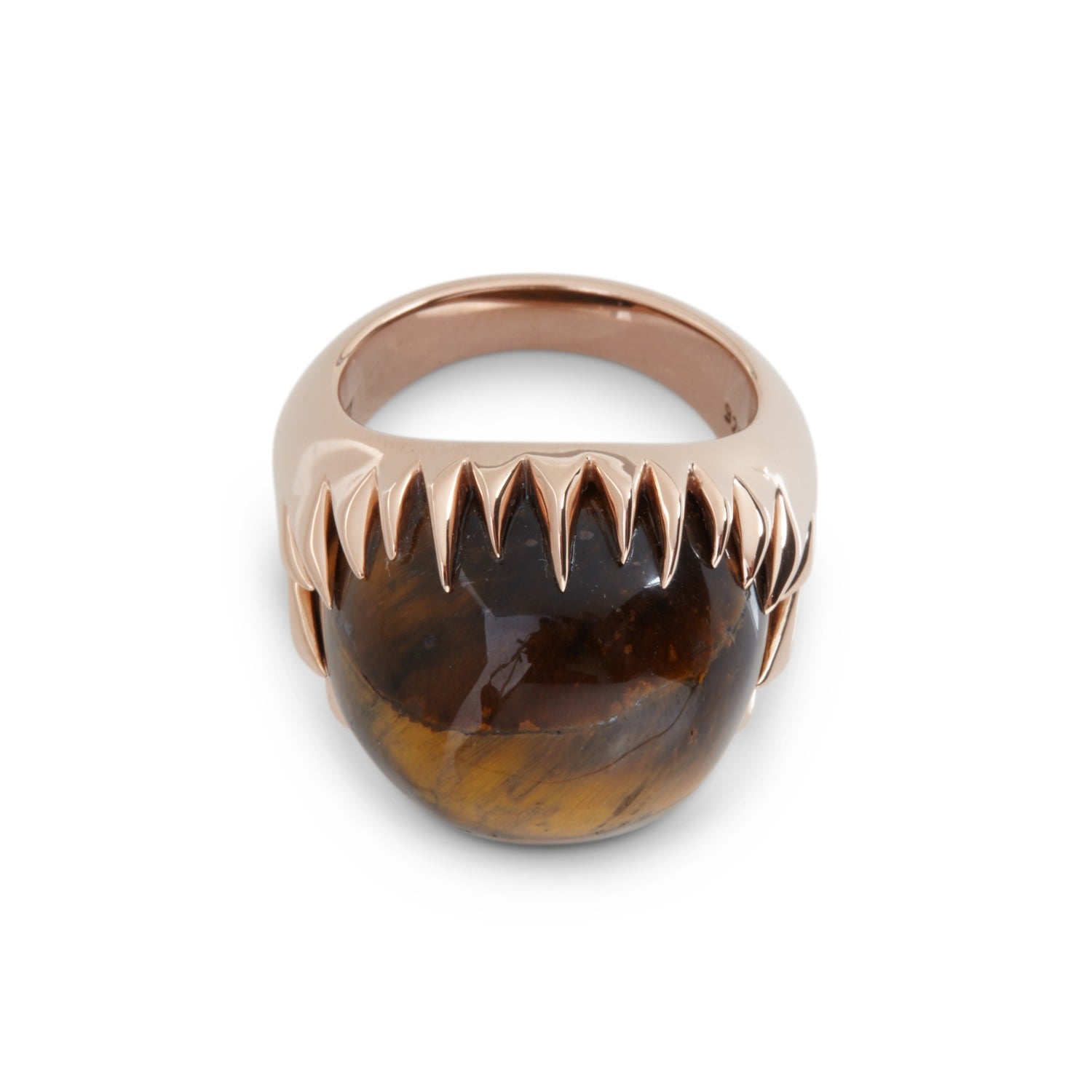 Eye Of Poseidon Ring – Rose Gold – Tiger Eye