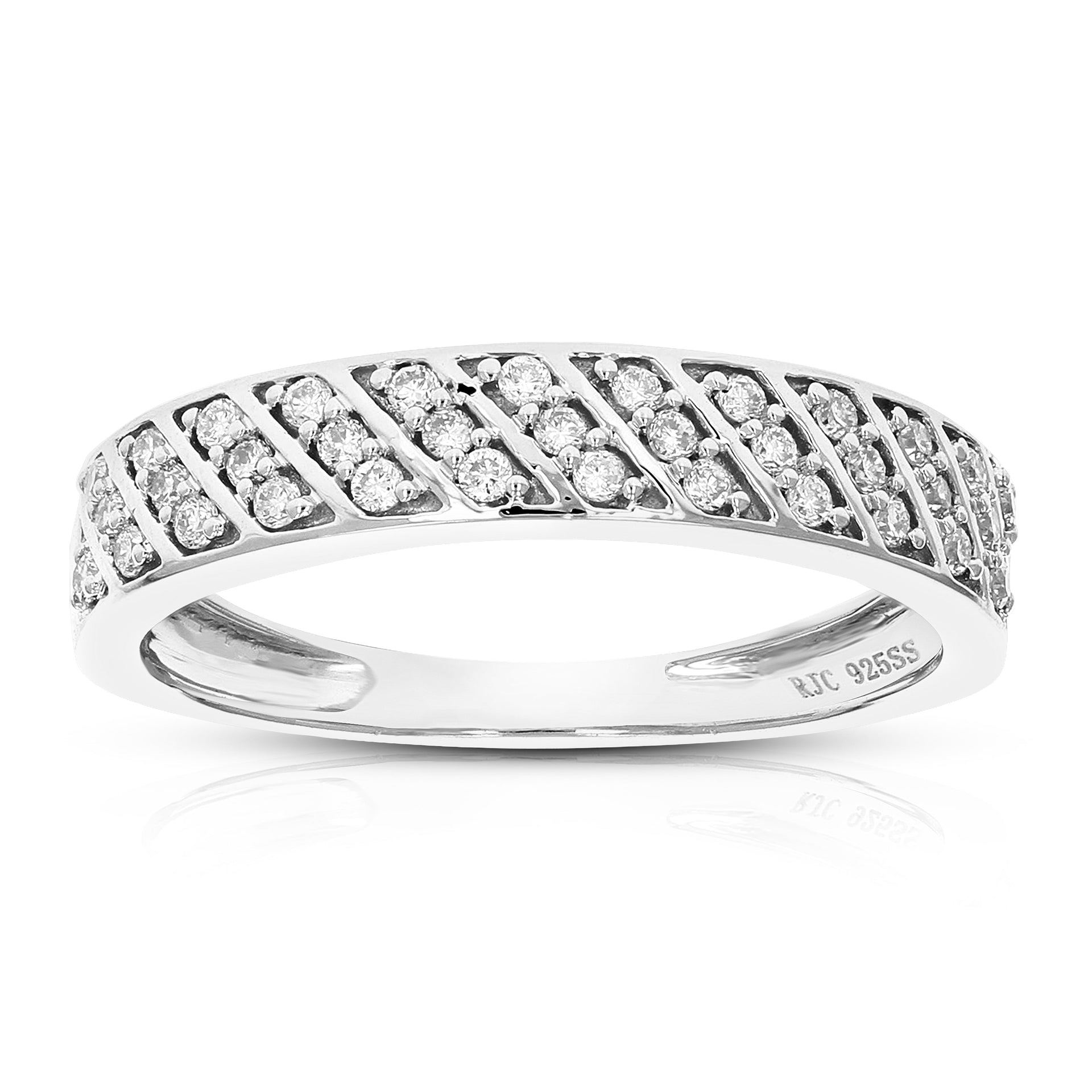 1/4 cttw Round Cut Lab Grown Diamond Prong Set Engagement Ring .925 Sterling Silver