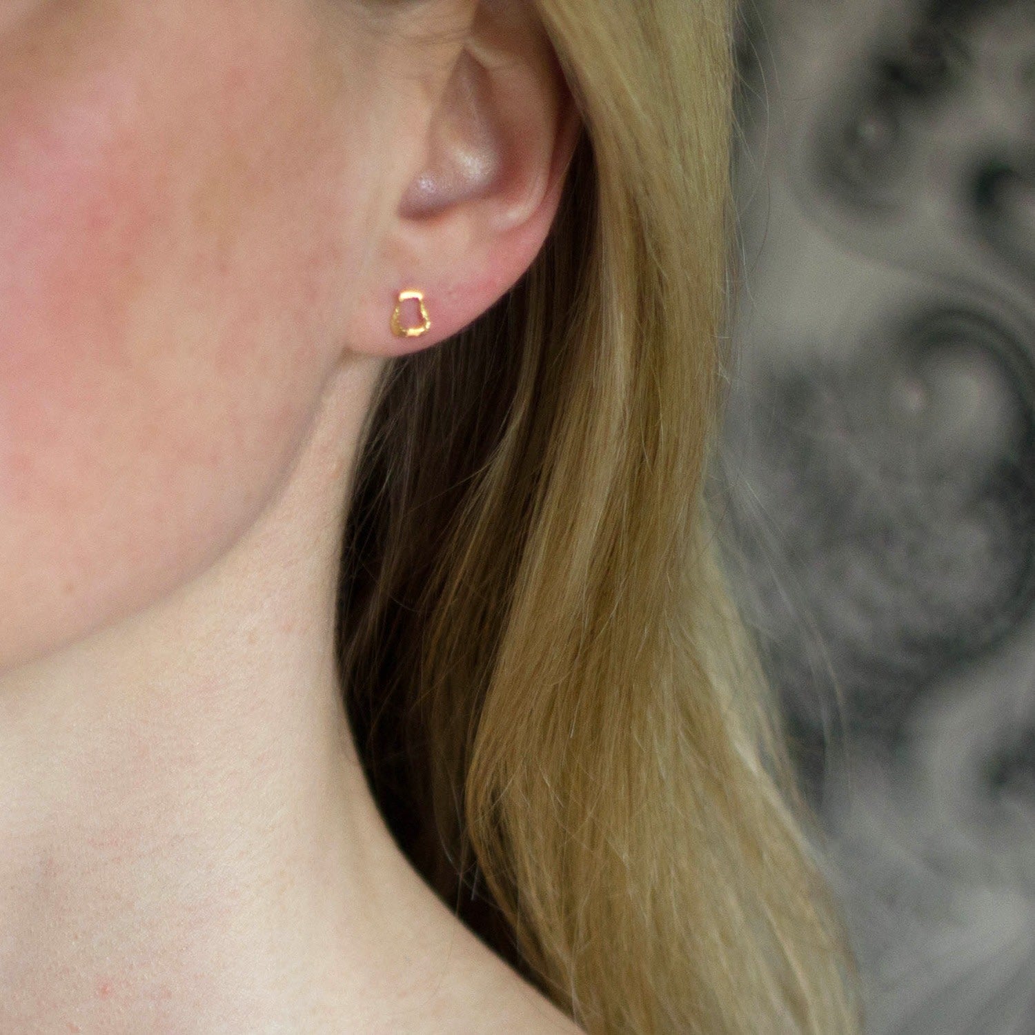 Shark Jawbone Earrings - Gold