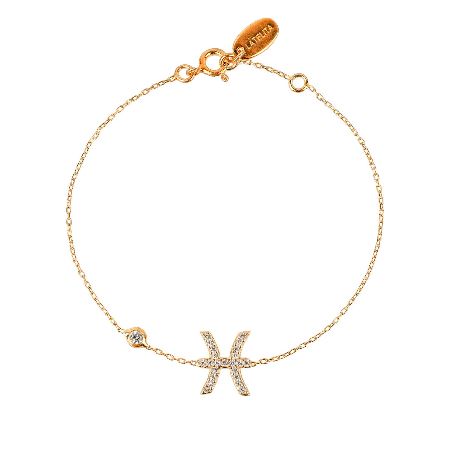 Zodiac Horoscope Star Sign Bracelet Pisces Gold
