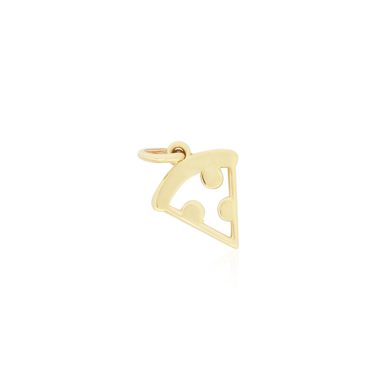 Mini Gold Pizza Charm