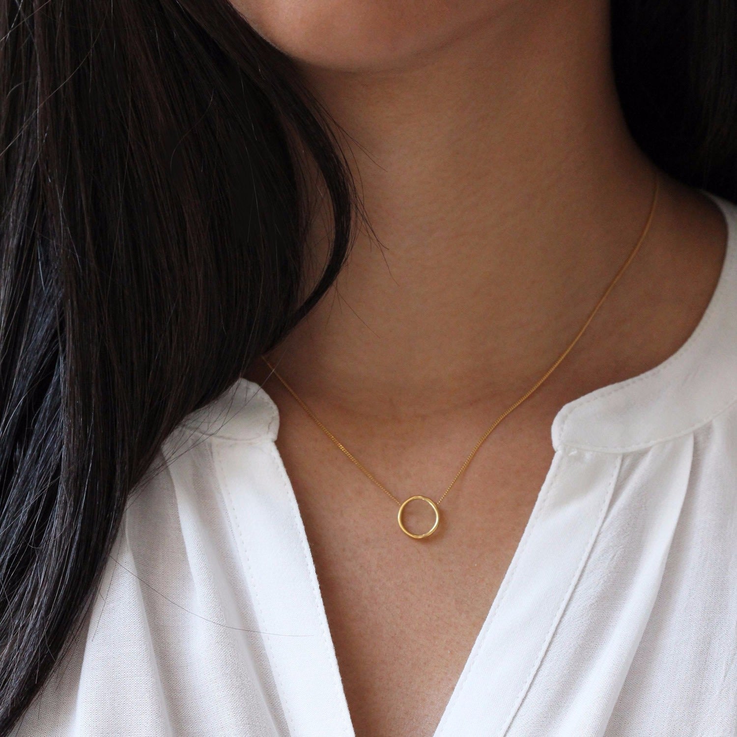 Halo Necklace Gold