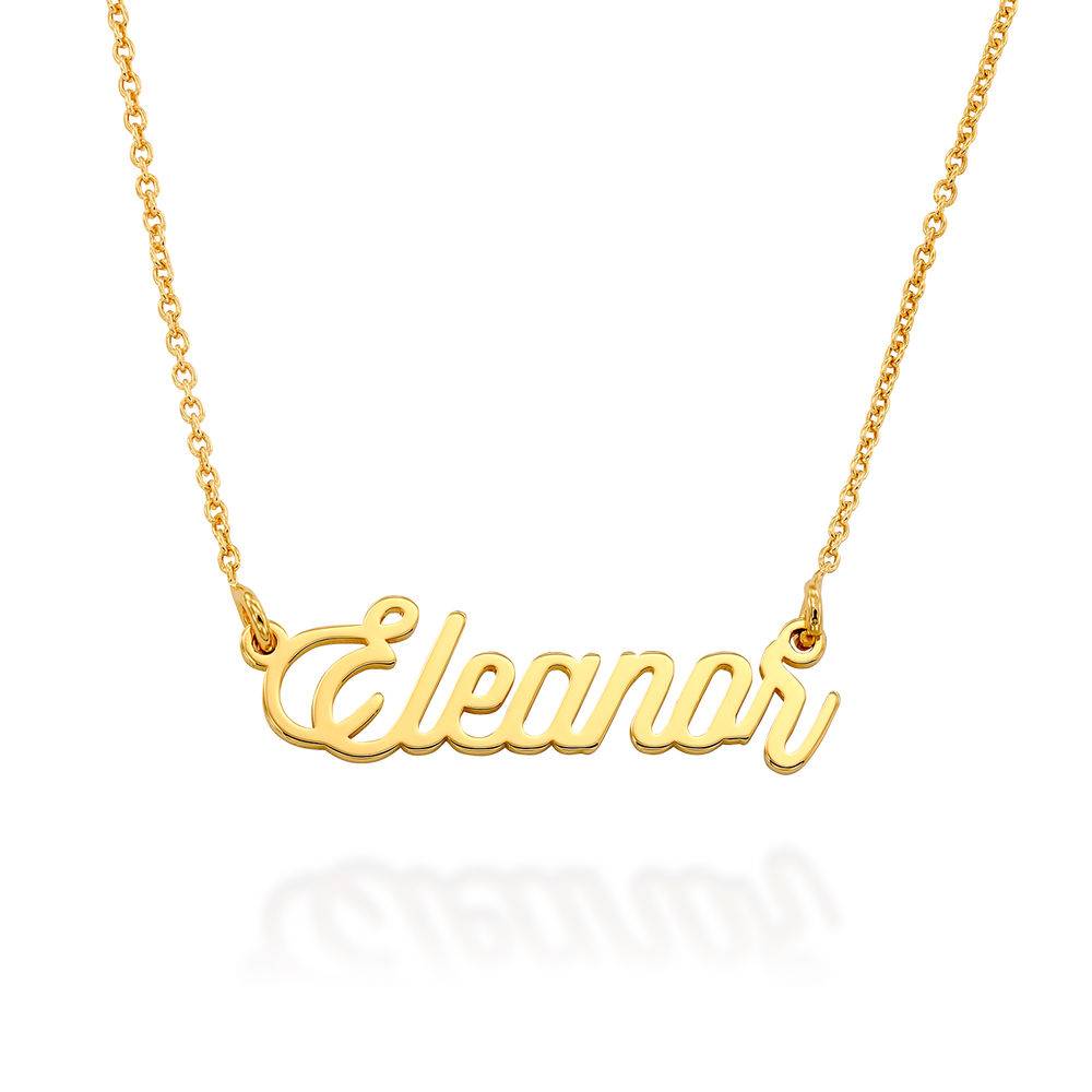 Cable Chain Script Name Necklace in Gold Vermeil