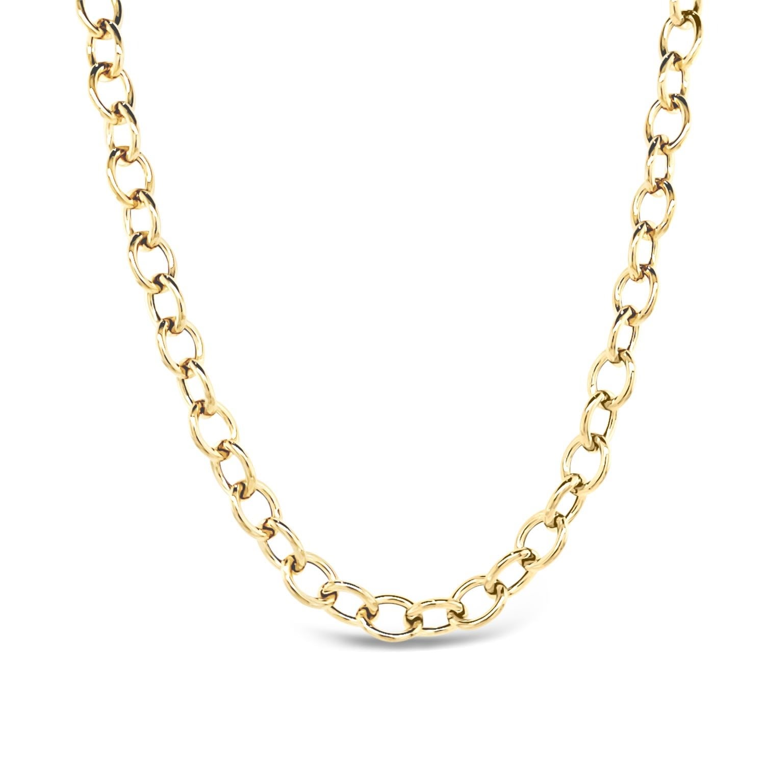 Cable Link Necklace - Gold