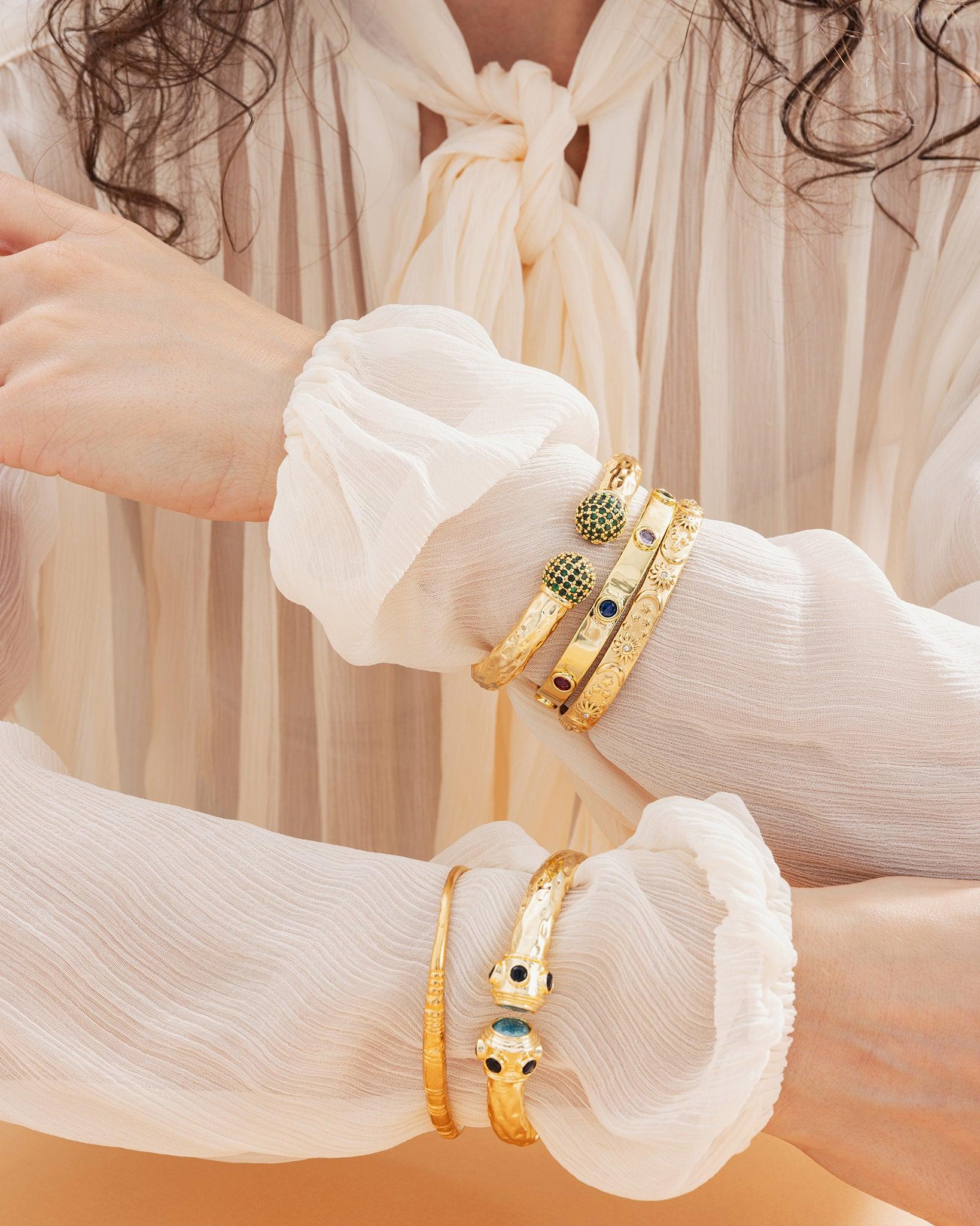 Cactus Bloom Zircon Bangle