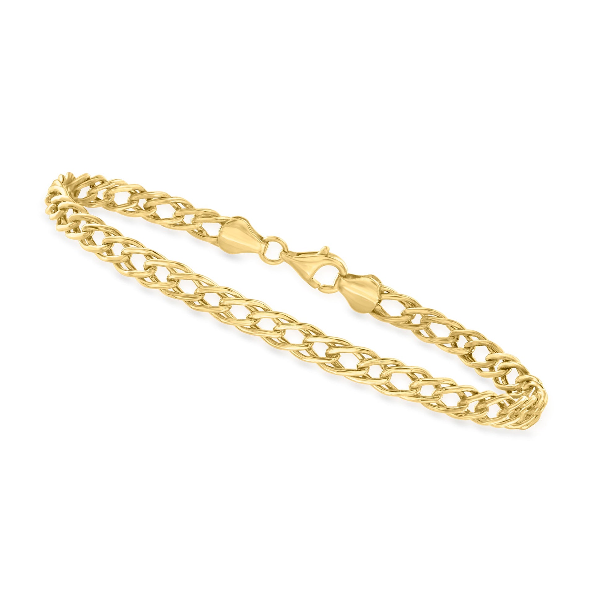 10kt Yellow Gold Geometric-Link Bracelet