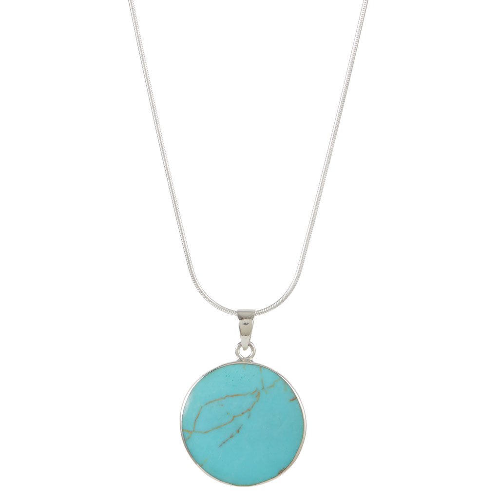 Tree Of Life Healing Silver Necklace - Turquoise