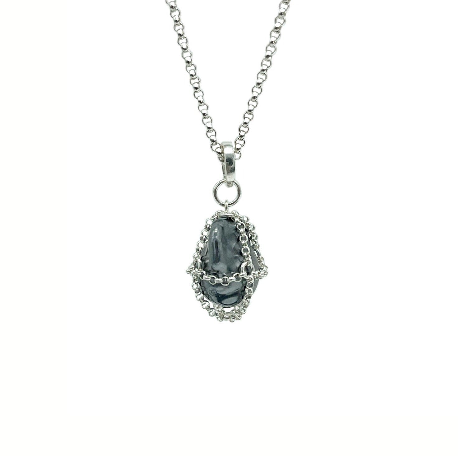 Caged Black Pearl Pendant