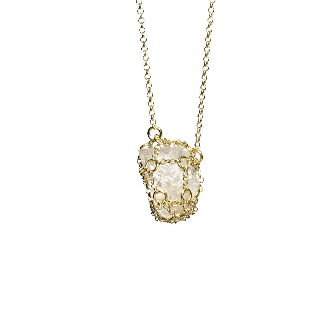 Caged Quartz Necklace Iiv