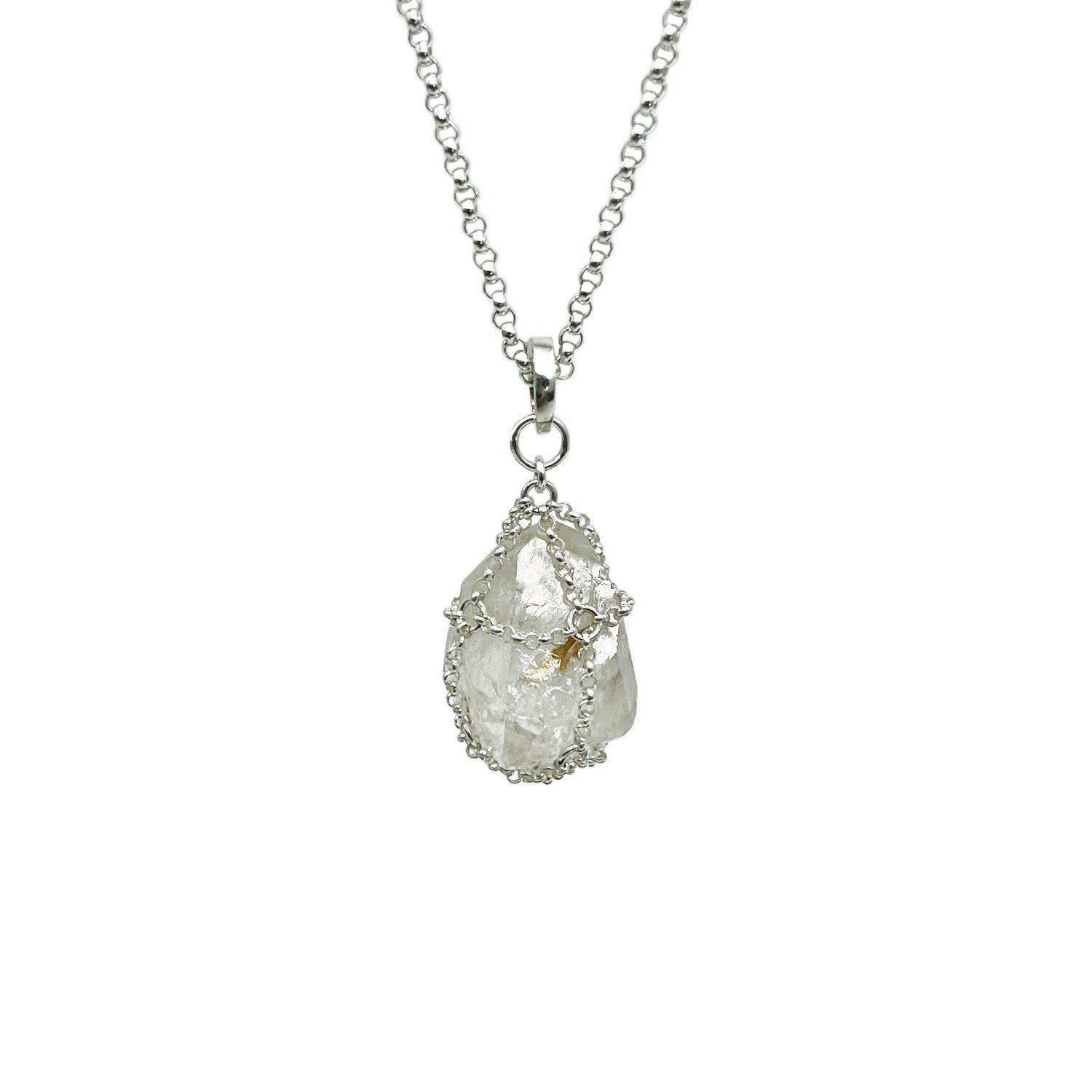 Caged Quartz Pendant