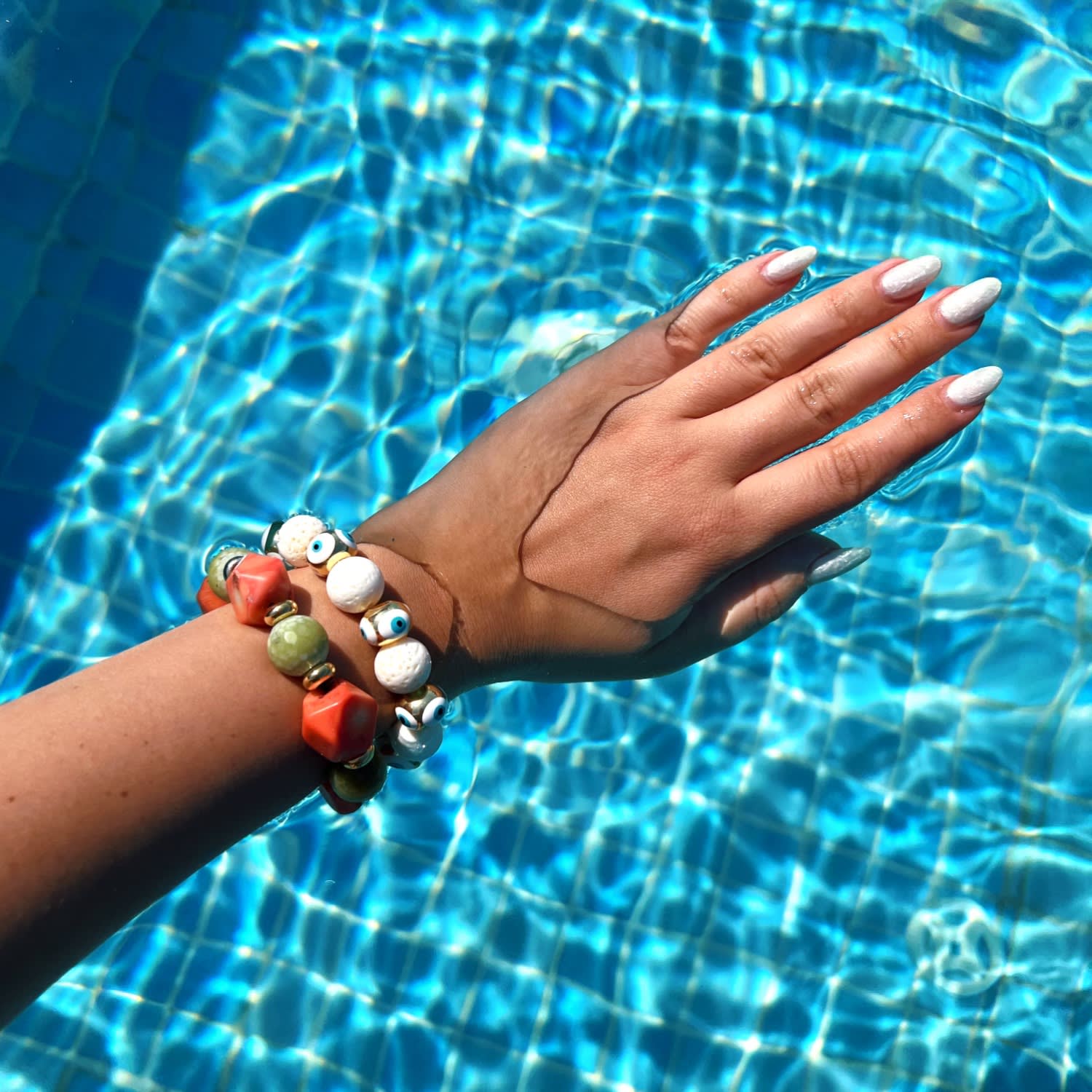 Calari Coral & Jasper Gemstone Bracelet