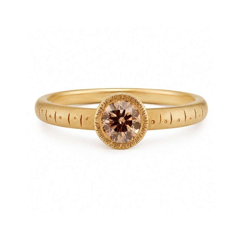 The Callie Cognac Engagement Ring
