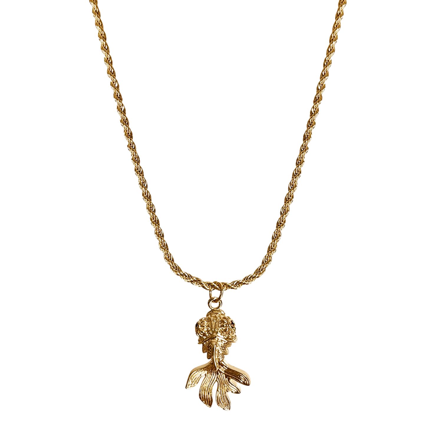 Calypso Goldfish Rope Chain Necklace