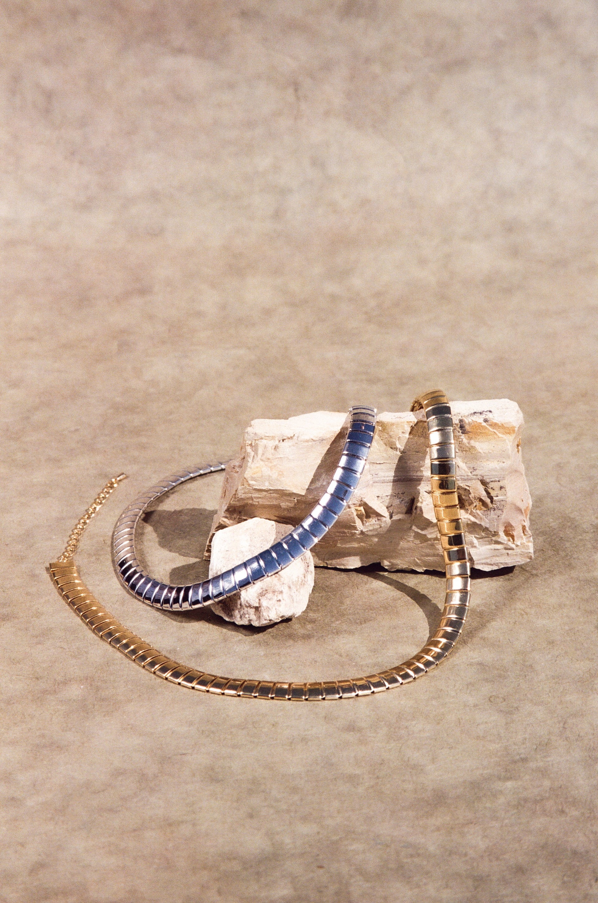 Camila Herringbone Chain Necklace - Gold