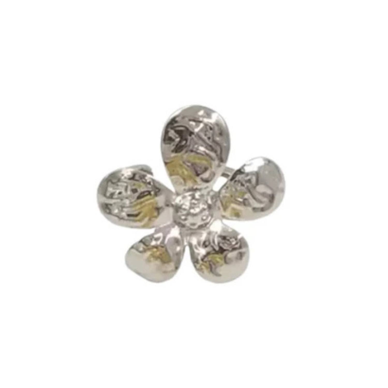 Camille's Flower Ring In Silver
