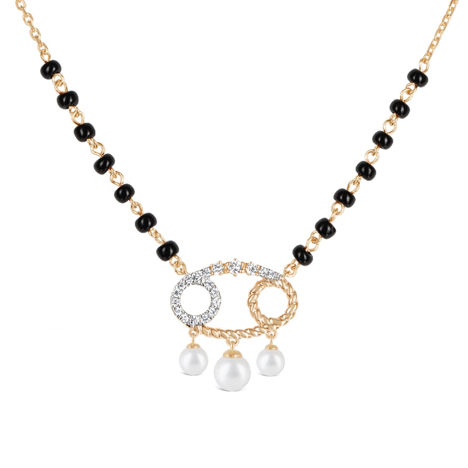 Cancer With Pearl Zodiac Mangalsutra