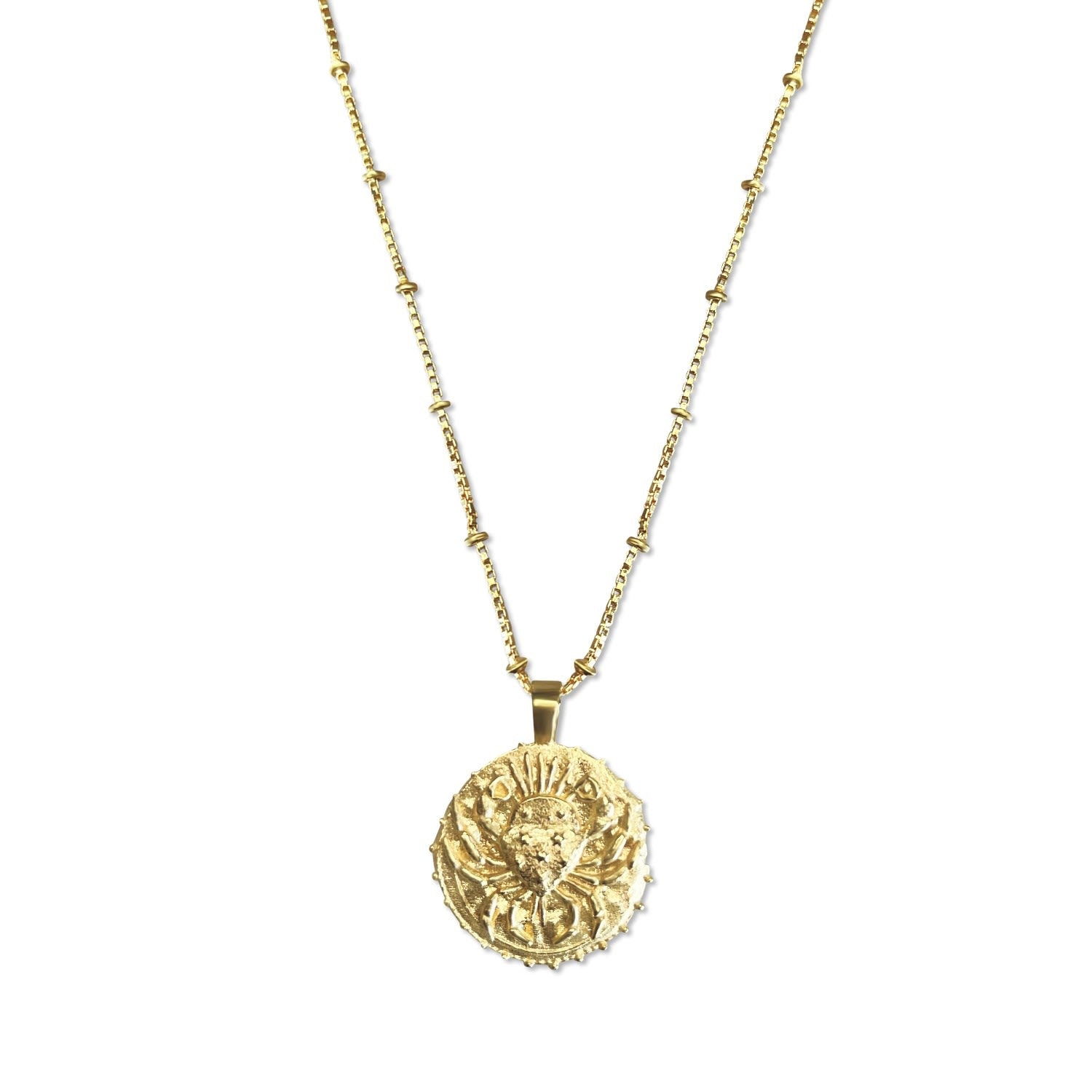 Cancer Zodiac Manifesting Necklace *Double Sided* - Gold Vermeil