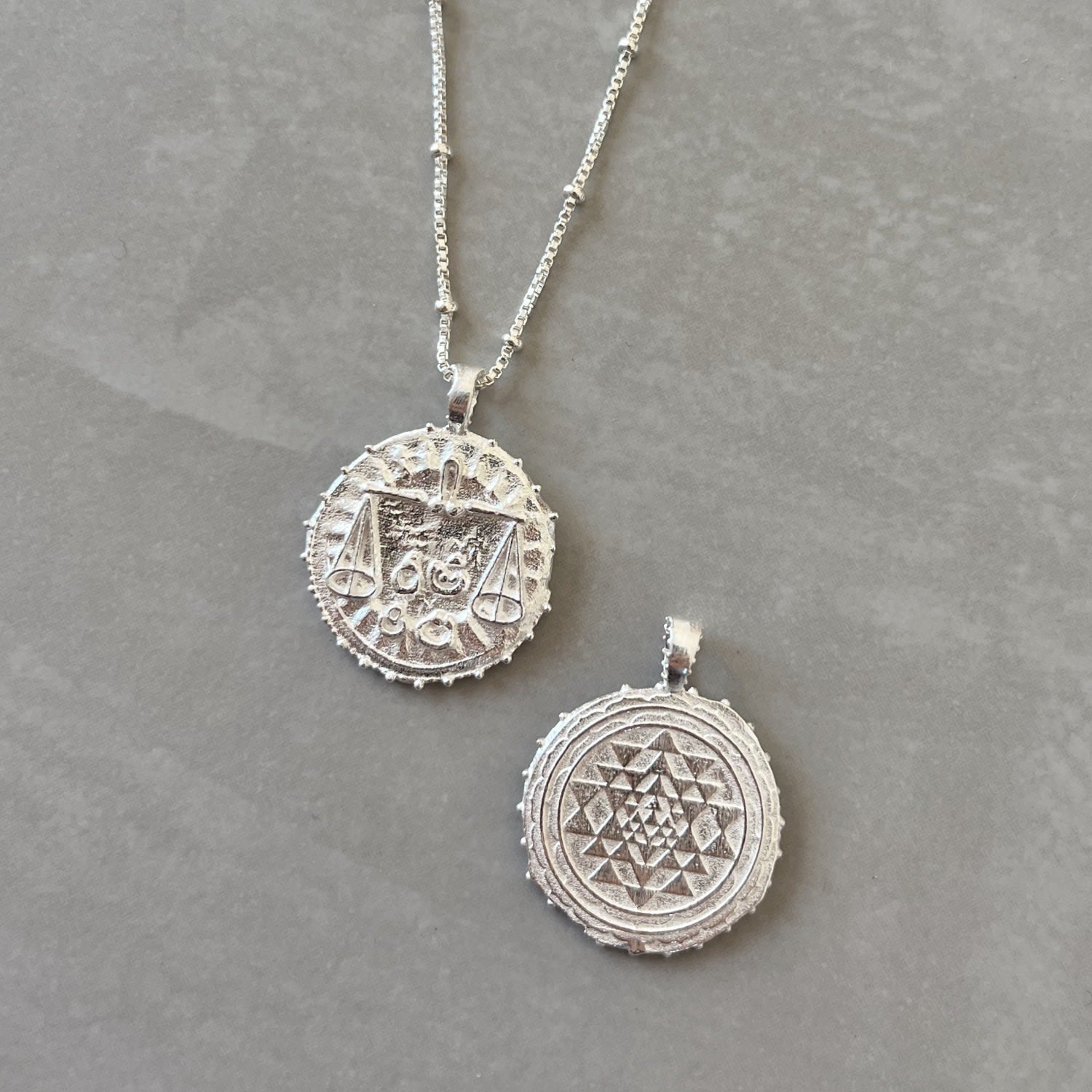 Cancer Zodiac Manifesting Necklace *Double Sided*- Sterling Silver