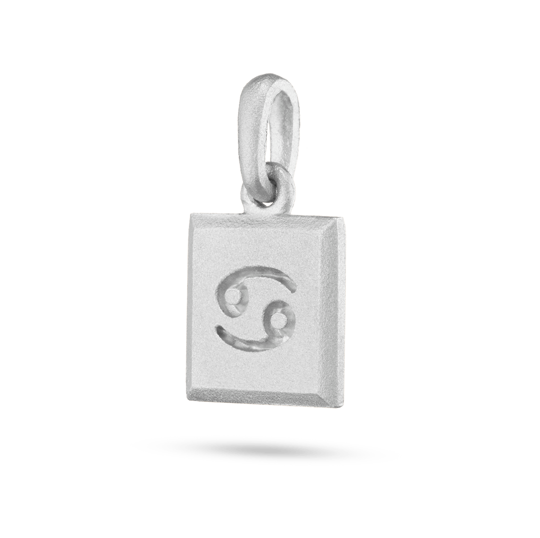 Silver Cancer Zodiac Pendant