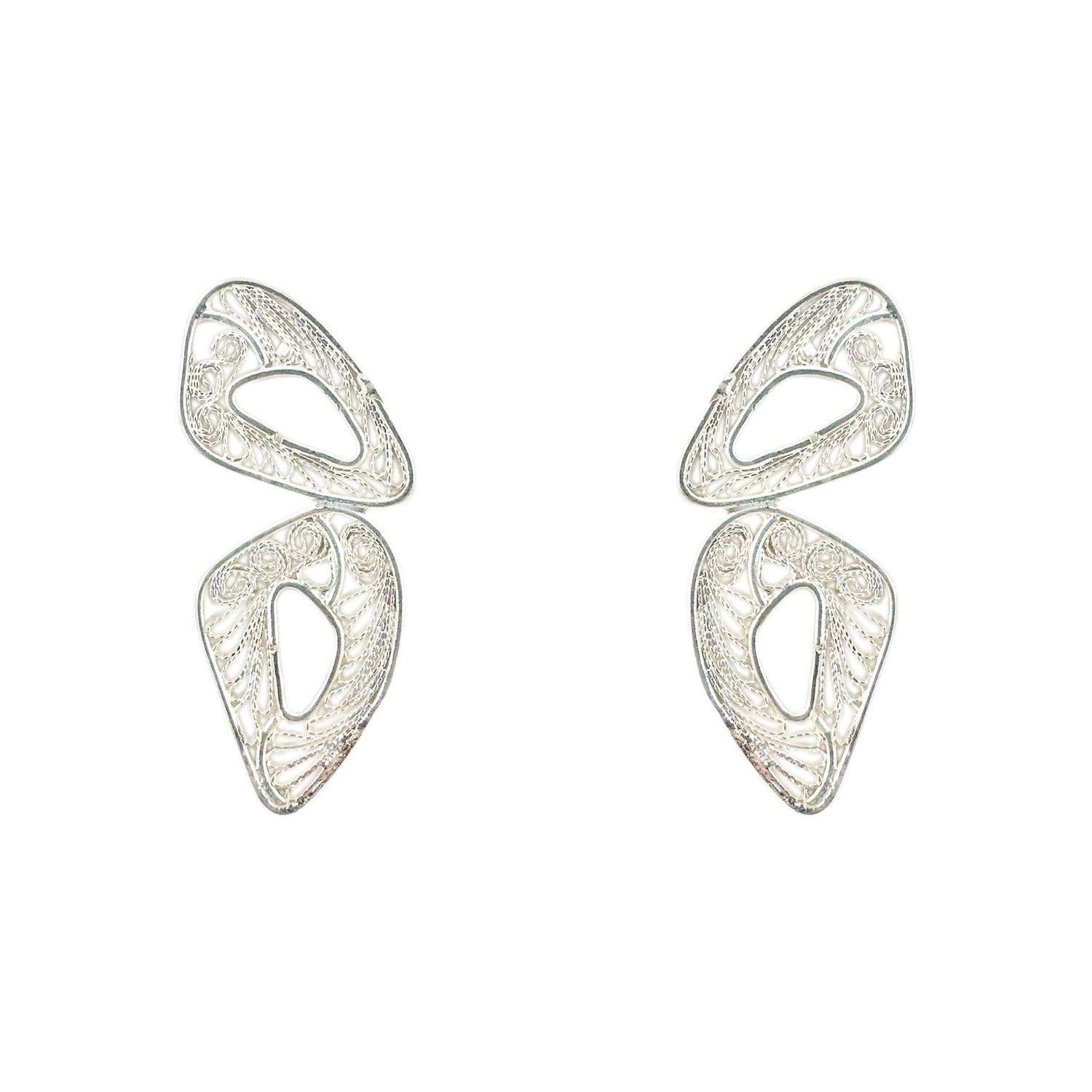 Candelita Silver Butterfly Earrings