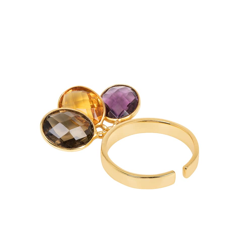 Candy Multiple Gemstone Ring - Size Adjustable