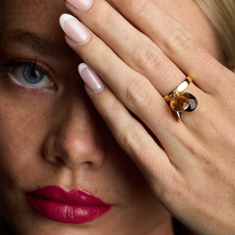 Candy Multiple Gemstone Ring - Size Adjustable