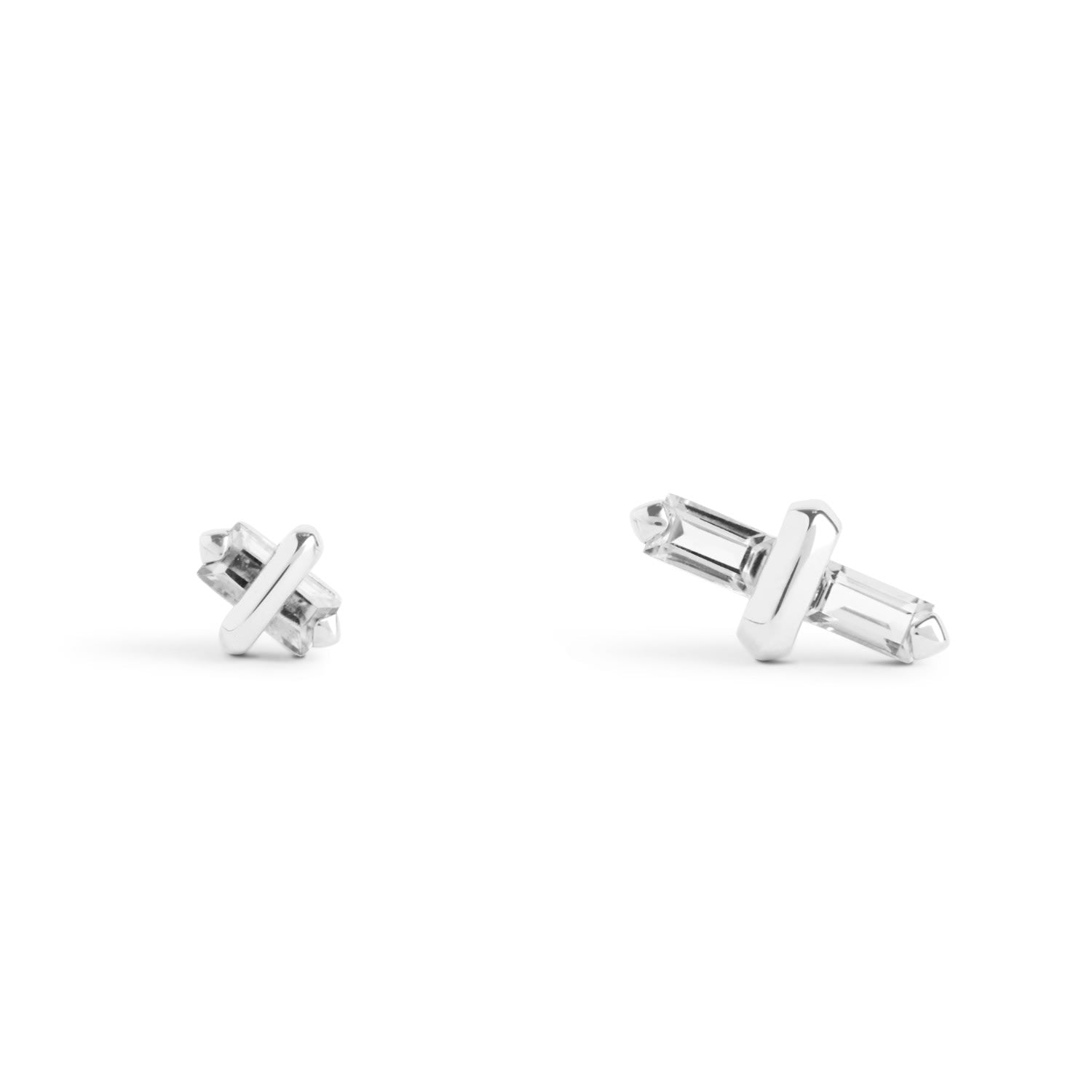 Candy Kiss Earrings - April - White Topaz - Silver
