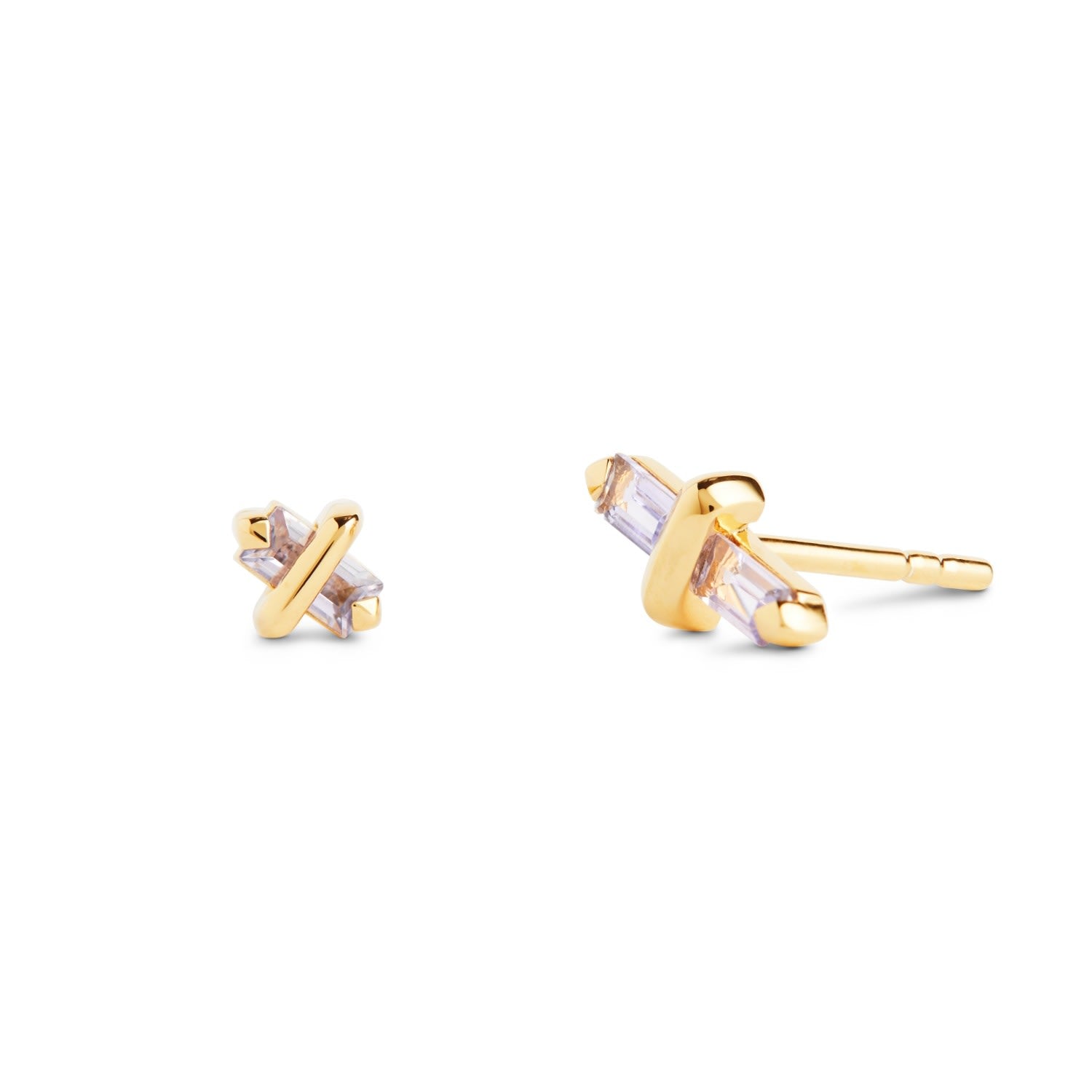 Candy Kiss Earrings - December - Tanzanite - Gold Vermeil