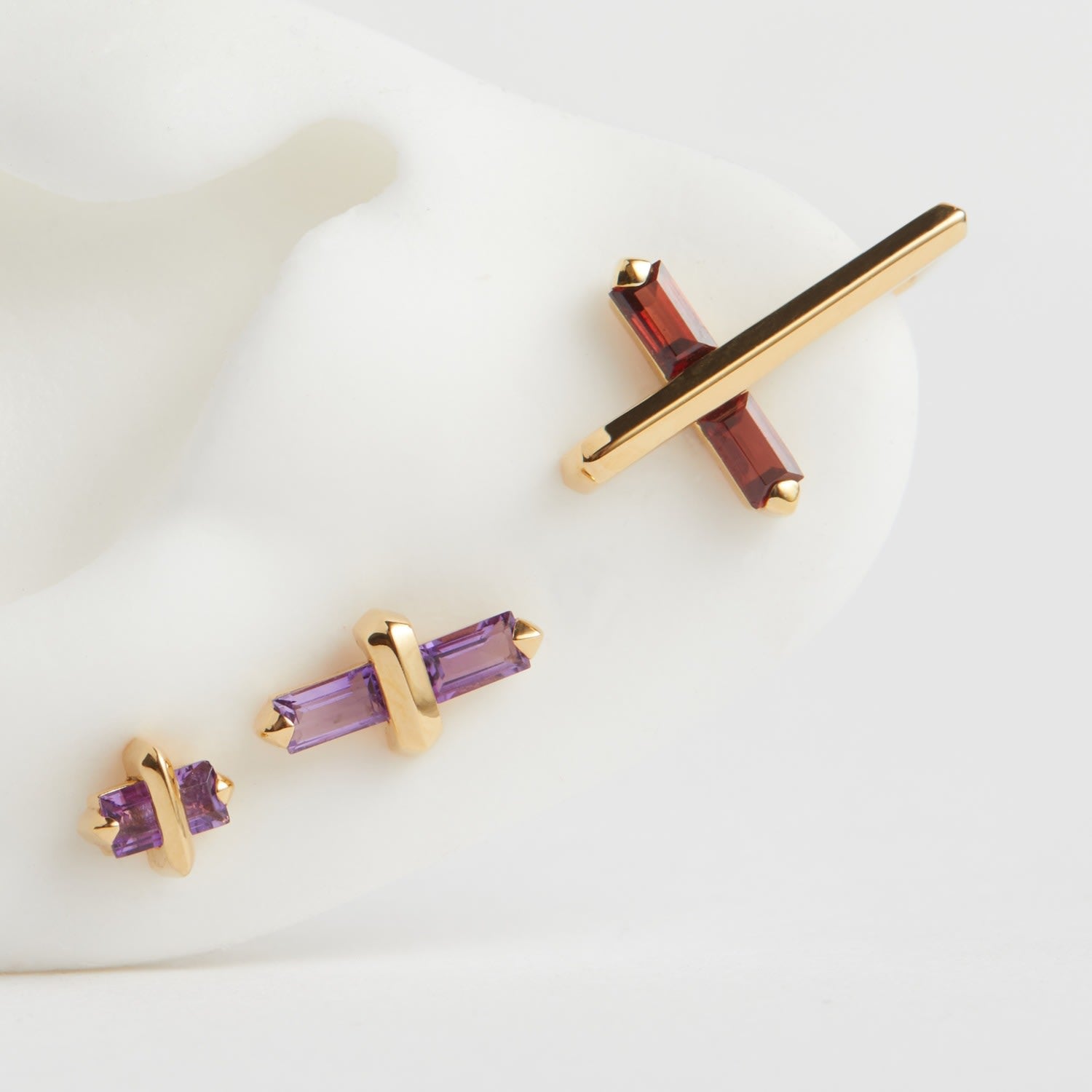 Candy Kiss Earrings - March - Aquamarine - Gold Vermeil