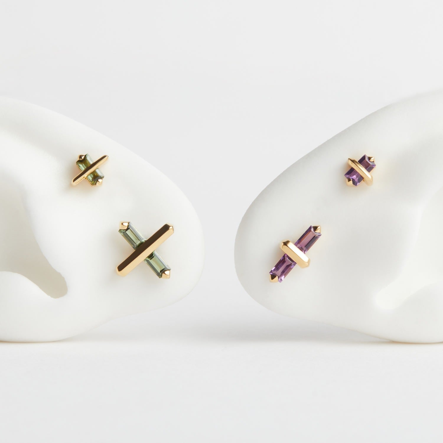 Candy Kiss Earrings - October - Tourmaline - Gold Vermeil