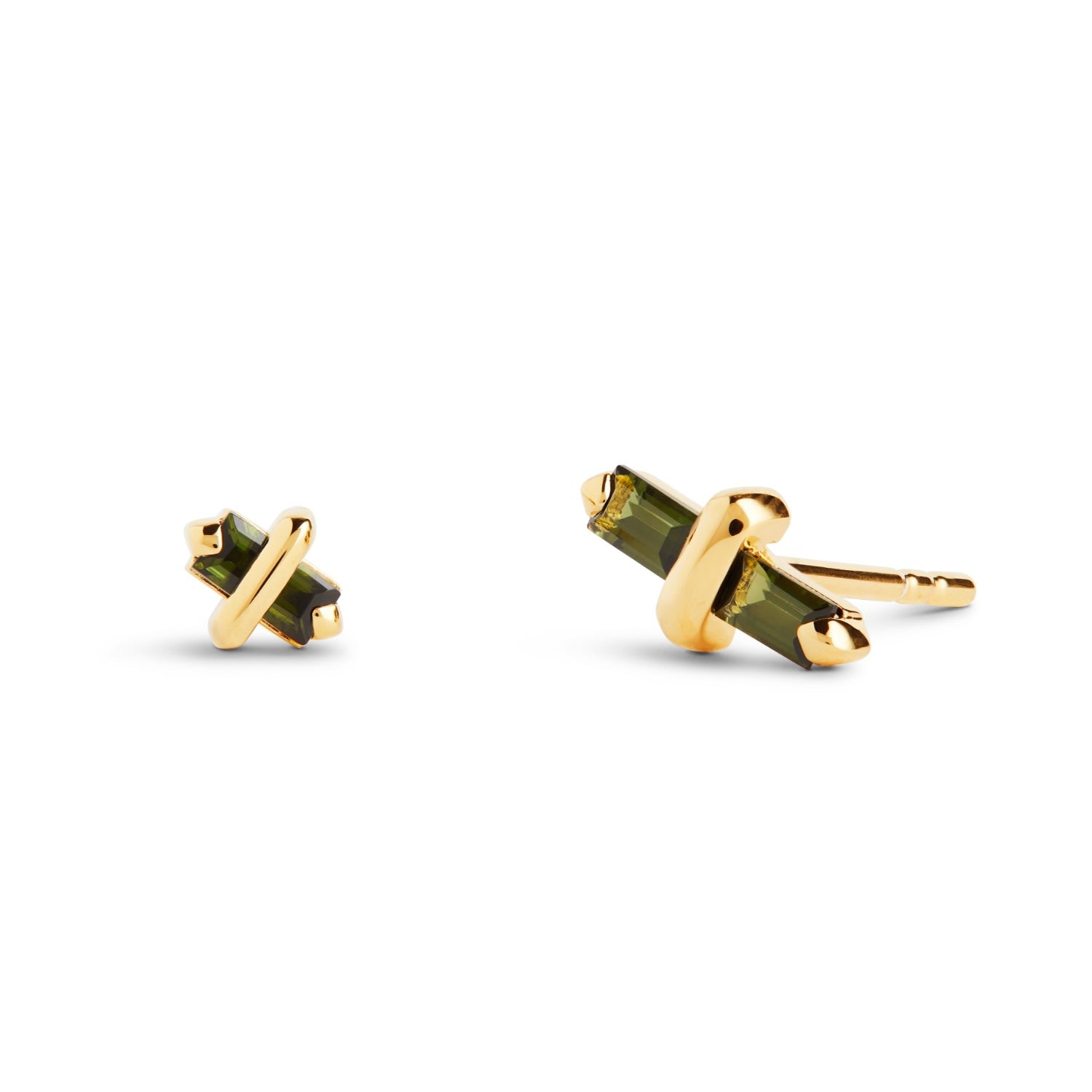Candy Kiss Earrings - October - Tourmaline - Gold Vermeil