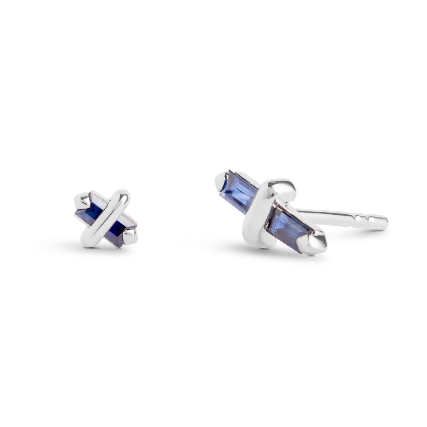 Candy Kiss Earrings - September - Sapphire - Silver