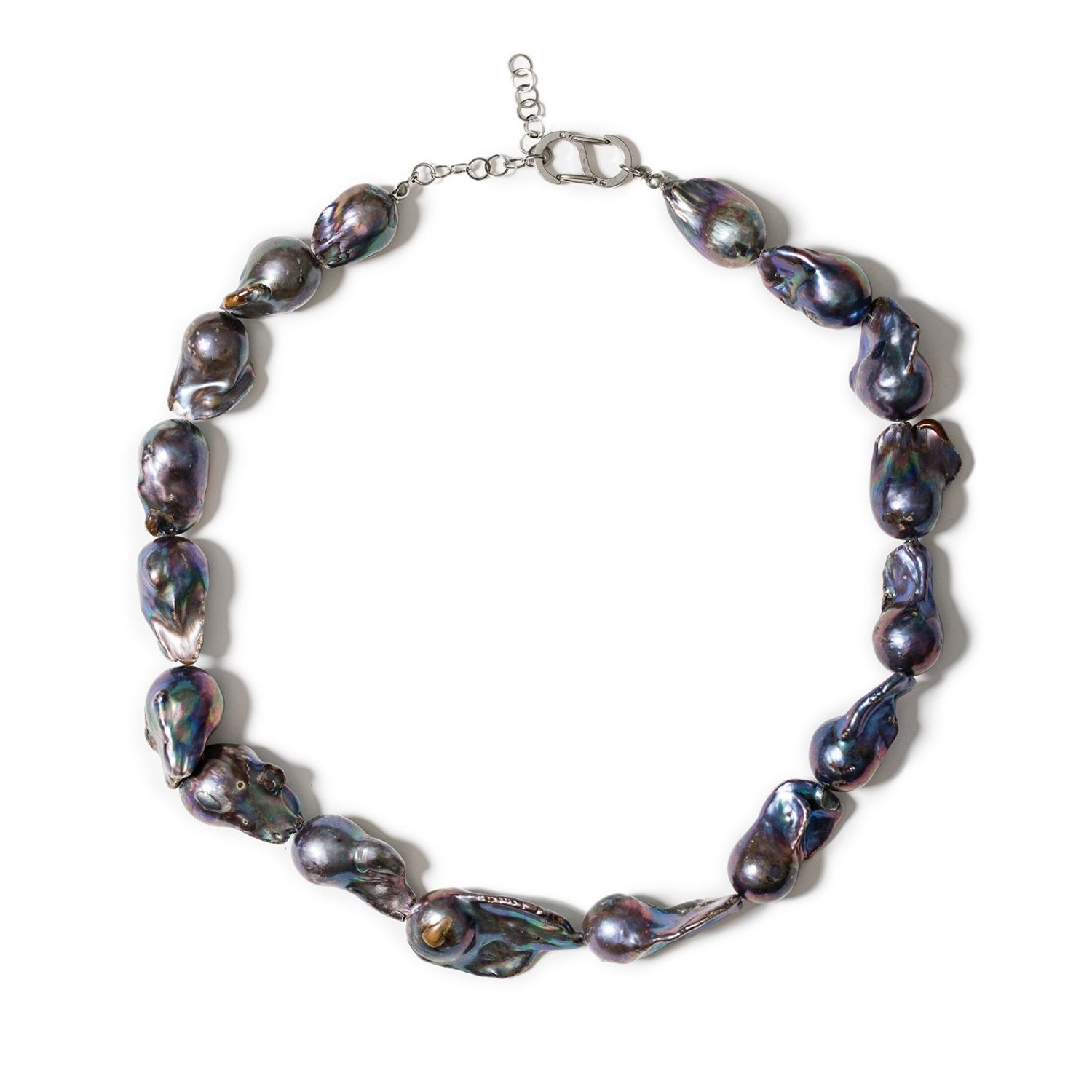 Capri Necklace With Dark Baroque Pearls