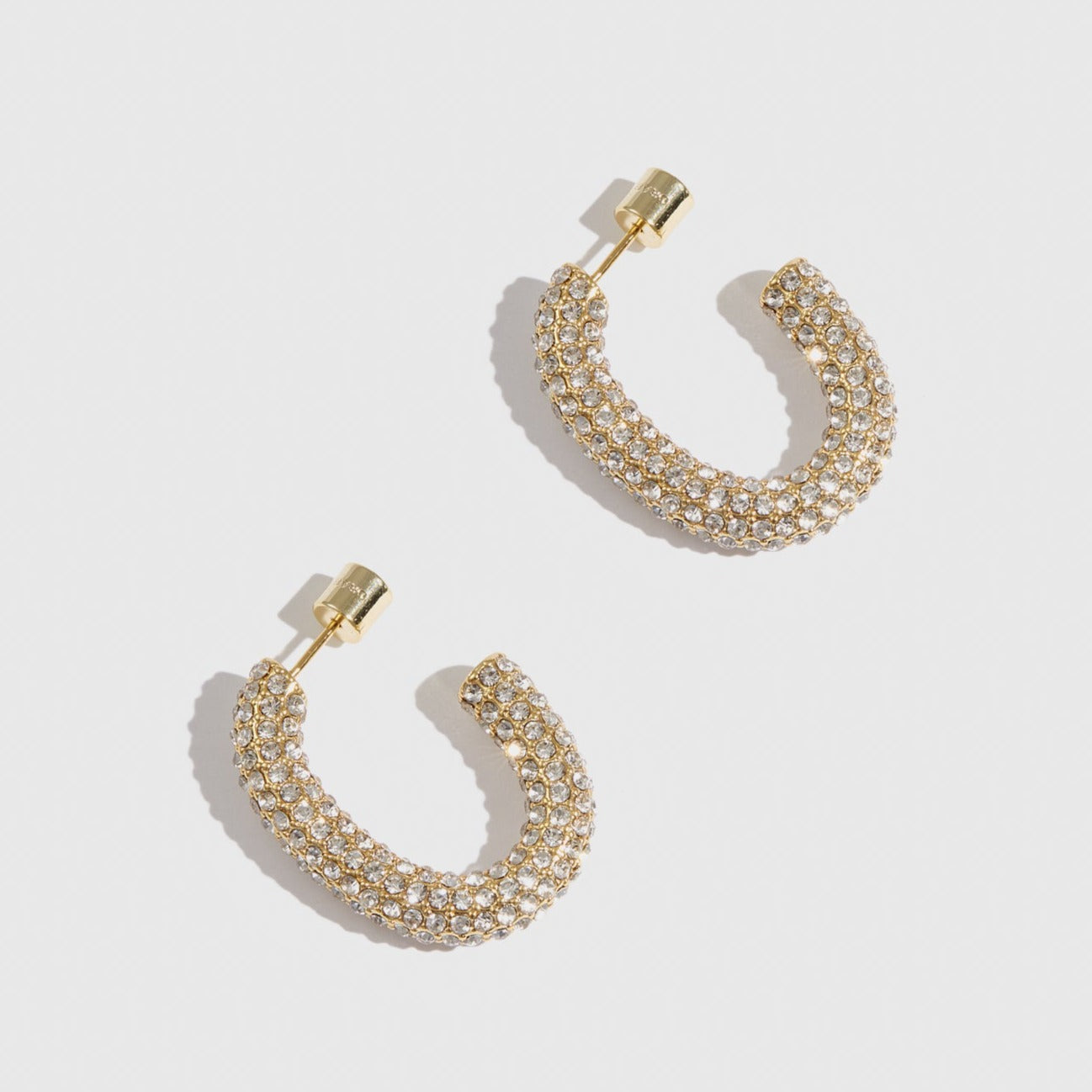 Capri Pavé Hoops Gold