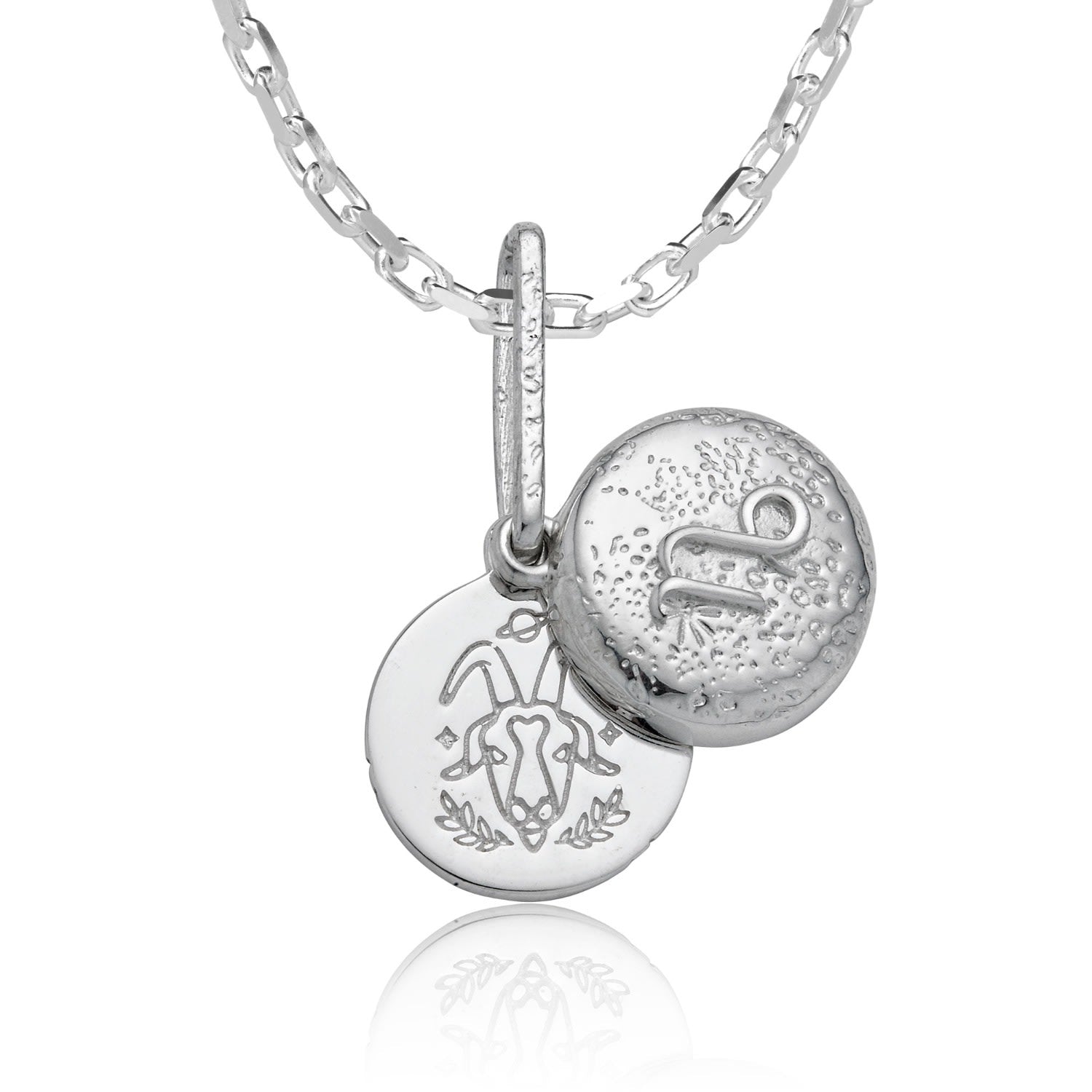 Capricorn - Zodiac Necklace In Sterling Silver