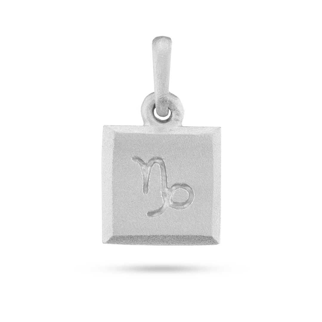 Silver Capricorn Zodiac Pendant