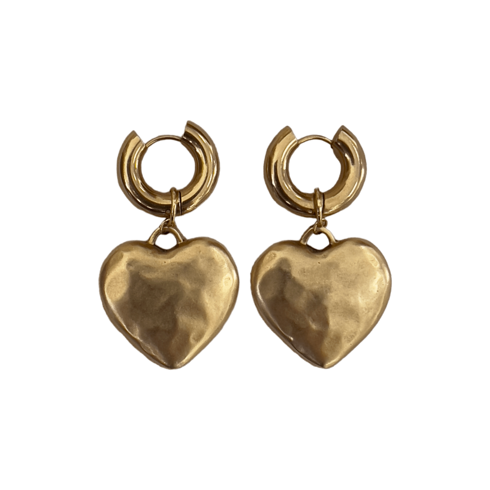 Cara Gold Heart Earrings