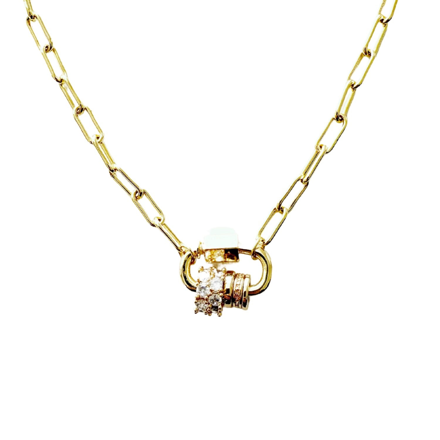 Carabiner With Rings Necklace - Small