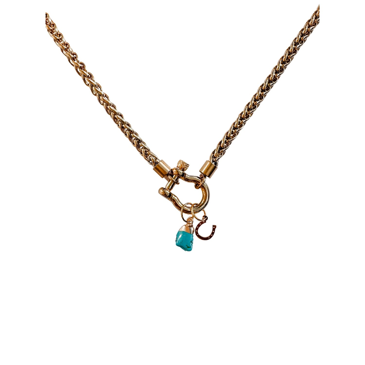 Cable Carabiner Charm Necklace