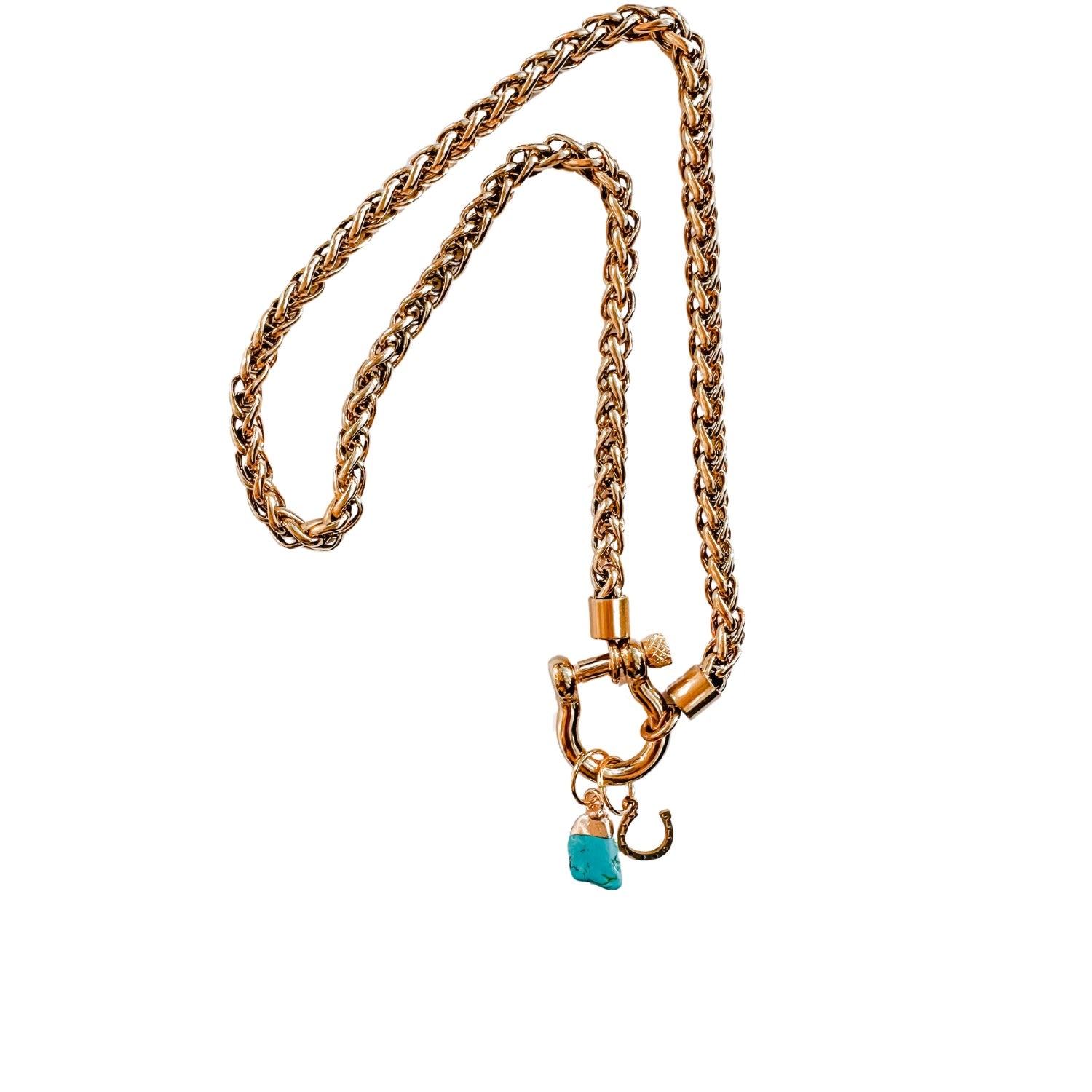 Cable Carabiner Charm Necklace